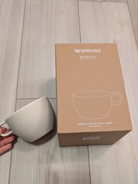 Nespresso Barista Collections Cappuccino Large Cups Porcelain Coffee Mug Set 2